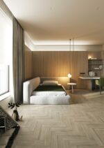 Кварцевый SPC ламинат Fargo Herringbone Вяз Оксфорд 44-2101-05